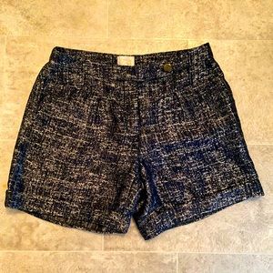 Anthropologie brand black and gold shorts